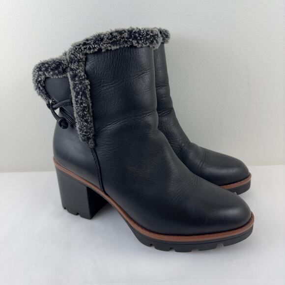 Naturalizer‎ Valene Black Leather boot W-7.5 - Picture 1 of 9